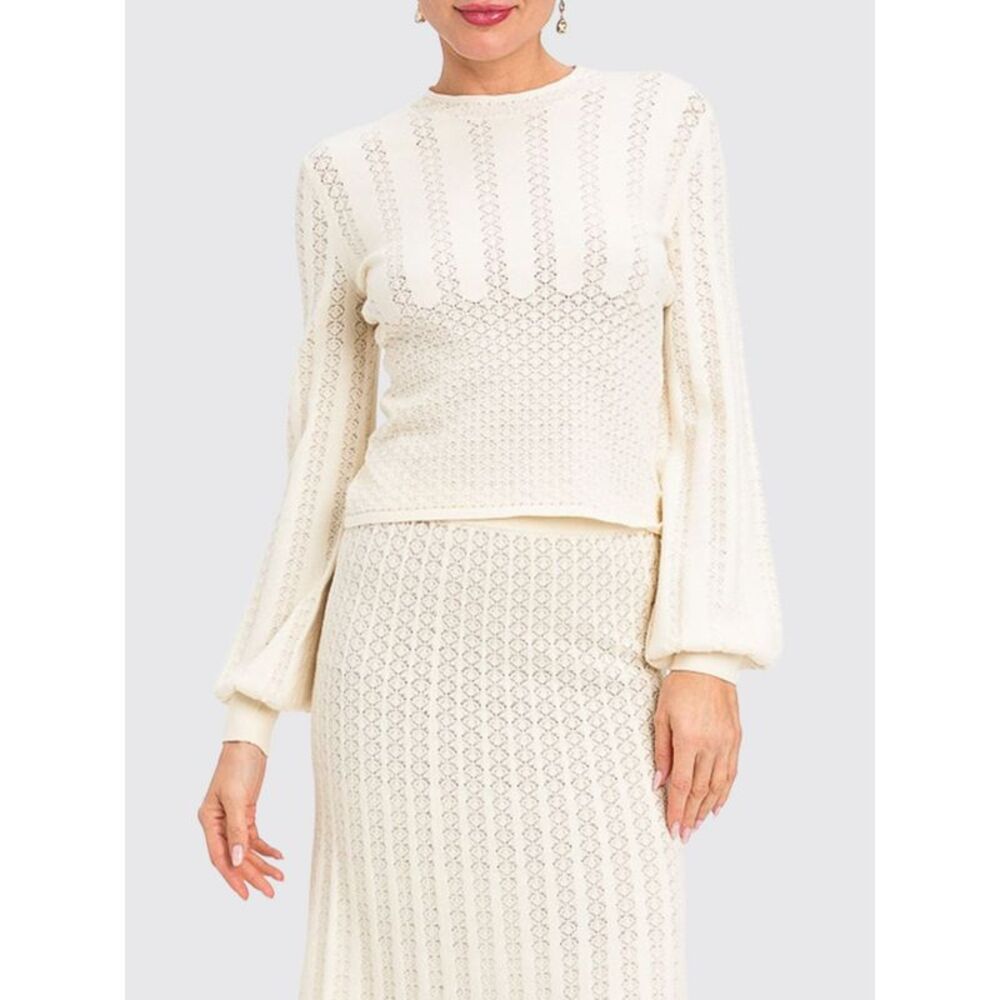 Twinset Women Open-Knit Crewneck Jumper Twinset In Viscose Blend